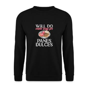 Concha Hispanique Mexicain Pan Dulce - Sweat-shirt Unisexe - noir - Devant - Alina (178cm) & Michal (187cm)