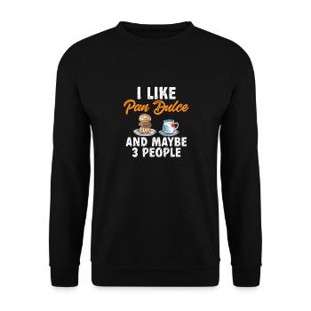 Concha Hispanic Mexican Pan Dulce - Unisex Sweatshirt - black - Front - Alina (178cm) & Michal (187cm)