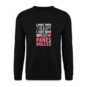 Concha Hispanique Mexicain Pan Dulce - Sweat-shirt Unisexe - noir - Devant - Alina (178cm) & Michal (187cm)