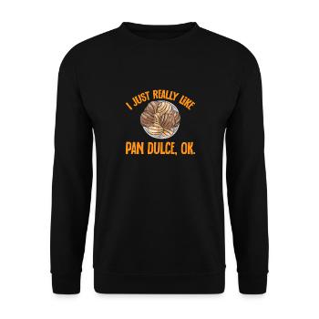 Concha Hispanic Mexican Pan Dulce - Unisex Sweatshirt - black - Front - Alina (178cm) & Michal (187cm)