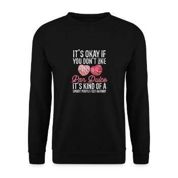 Concha Hispanic Mexican Pan Dulce - Unisex Sweatshirt - black - Front - Alina (178cm) & Michal (187cm)