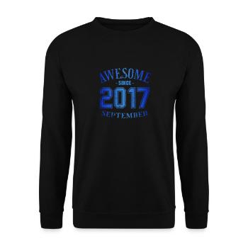 Septembre 2017 - Anniversaire en septembre Génial - Sweat-shirt Unisexe - noir - Devant - Alina (178cm) & Michal (187cm)