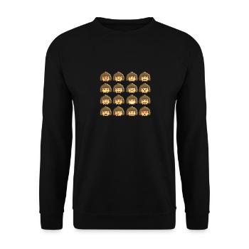 Hérisson Émotion Différente Cool Chemise - Drôle - Sweat-shirt Unisexe - noir - Devant - Alina (178cm) & Michal (187cm)