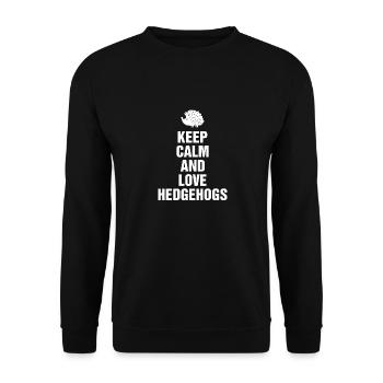 Restez calme et aimez les hérissons - Funny Animal Lovers - Sweat-shirt Unisexe - noir - Devant - Alina (178cm) & Michal (187cm)