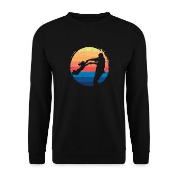 Vintage Dad Daughter - Unisex Sweatshirt - black - Front - Alina (178cm) & Michal (187cm)