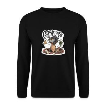 ASTROPHE DE CHAT - Sweat-shirt Unisexe - noir - Devant - Alina (178cm) & Michal (187cm)
