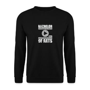 Bachelor of Arts Kreative Studien - Unisex Pullover - Schwarz - Vorne - Alina (178cm) & Michal (187cm)
