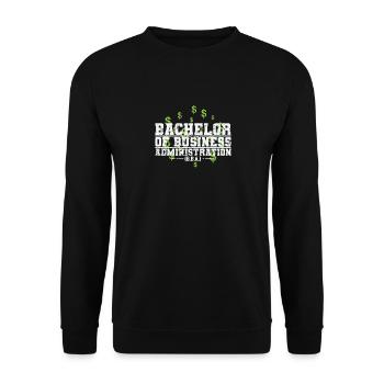 Bachelor of Business Administration Geschäftsführu - Unisex Sweatshirt - black - Front - Alina (178cm) & Michal (187cm)
