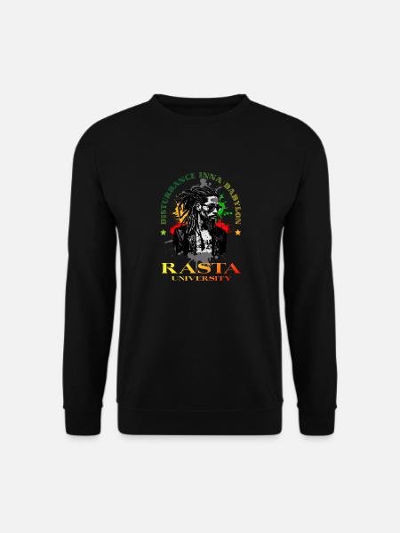 Rasta University Disturbance Inna Babylon Reggae - Unisex Sweatshirt - black