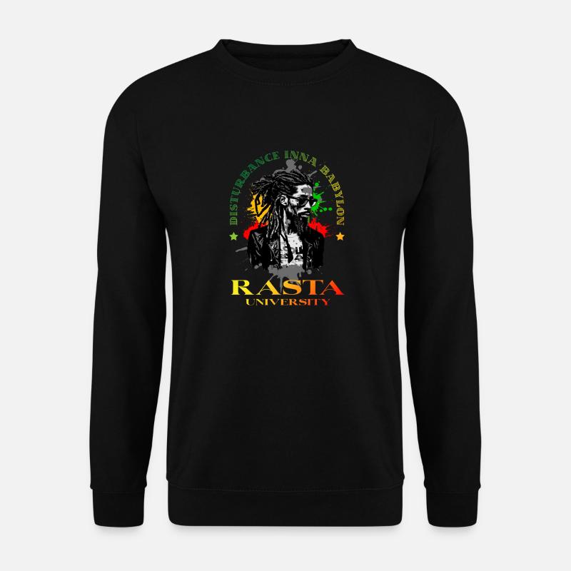 Rasta University Disturbance Inna Babylon Reggae - Unisex Sweatshirt - black