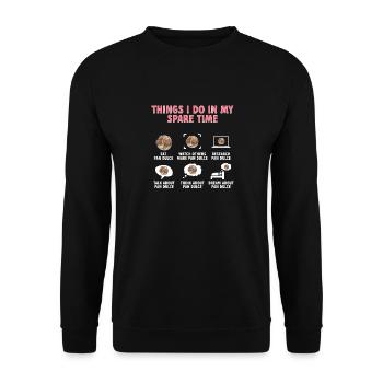 Concha Hispanique Mexicain Pan Dulce - Sweat-shirt Unisexe - noir - Devant - Alina (178cm) & Michal (187cm)