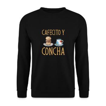 Concha Hispanic Mexikanisch Pan Dulce - Unisex Pullover - Schwarz - Vorne - Alina (178cm) & Michal (187cm)