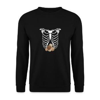 Concha Hispanique Mexicain Pan Dulce - Sweat-shirt Unisexe - noir - Devant - Alina (178cm) & Michal (187cm)