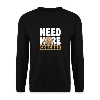 Concha Hispanic Mexikanisch Pan Dulce - Unisex Pullover - Schwarz - Vorne - Alina (178cm) & Michal (187cm)