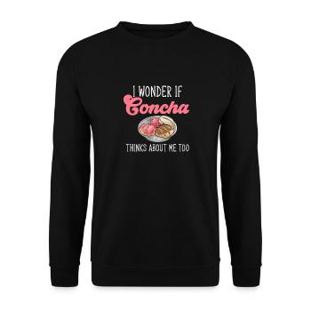 Concha Hispanic Mexikanisch Pan Dulce - Unisex Pullover - Schwarz - Vorne - Alina (178cm) & Michal (187cm)
