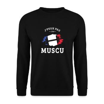 I Can't I Have Bodybuilding Bodybuilding Gym - Unisex Sweatshirt - black - Front - Alina (178cm) & Michal (187cm)