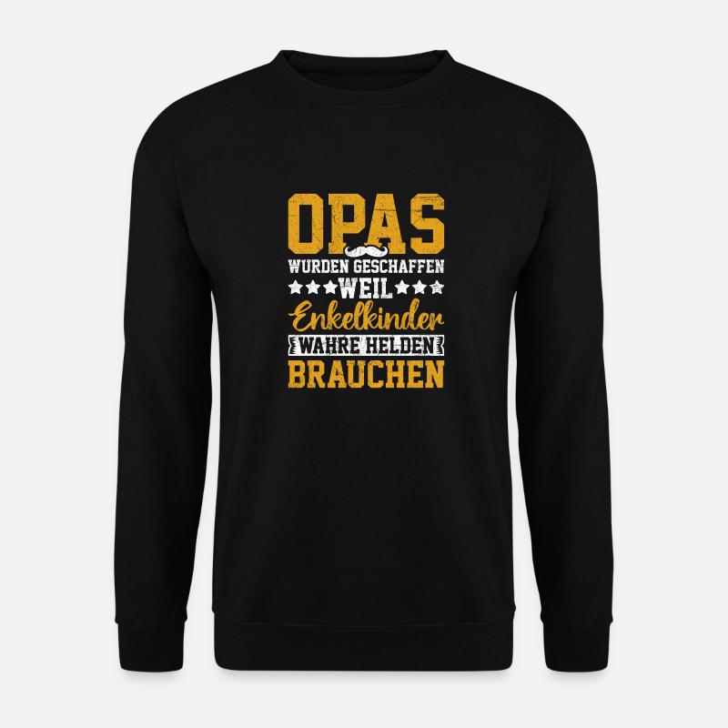 Opa Enkelkinder Lieblingsopa - Unisex Pullover - Schwarz