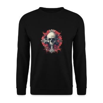 Skull Cross - Unisex Pullover - Schwarz - Vorne - Alina (178cm) & Michal (187cm)