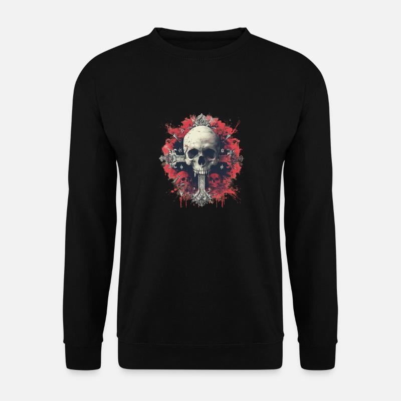 Skull Cross - Unisex Pullover - Schwarz