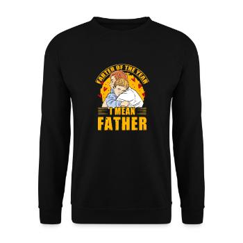 Furter des Jahres Ich meine Vater - Unisex Pullover - Schwarz - Vorne - Alina (178cm) & Michal (187cm)