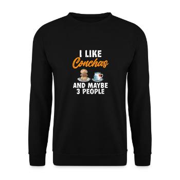 Concha Hispanique Mexicain Pan Dulce - Sweat-shirt Unisexe - noir - Devant - Alina (178cm) & Michal (187cm)