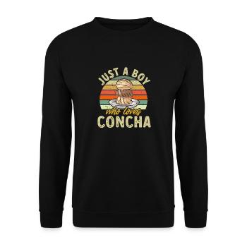 Concha Hispanique Mexicain Pan Dulce - Sweat-shirt Unisexe - noir - Devant - Alina (178cm) & Michal (187cm)