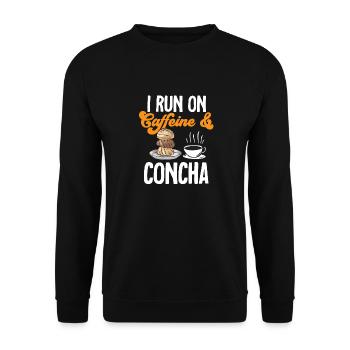 Concha Hispanic Mexican Pan Dulce - Unisex Sweatshirt - black - Front - Alina (178cm) & Michal (187cm)