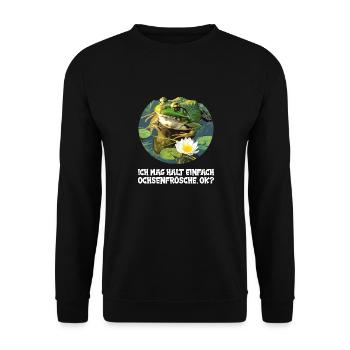 Bullfrogs Bullfrog - Unisex Sweatshirt - black - Front - Alina (178cm) & Michal (187cm)