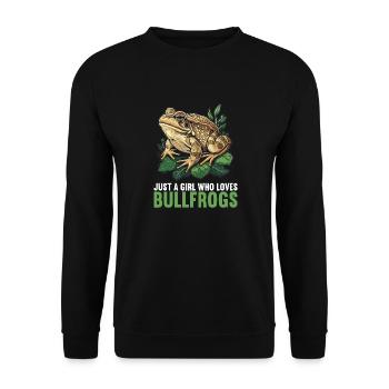 Bullfrogs Bullfrog - Unisex Sweatshirt - black - Front - Alina (178cm) & Michal (187cm)