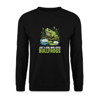 Bullfrogs Bullfrog - Unisex Sweatshirt - black - Front - Alina (178cm) & Michal (187cm)