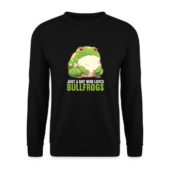 Bullfrogs Bullfrog - Unisex Sweatshirt - black - Front - Alina (178cm) & Michal (187cm)