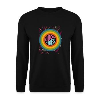 Chemise de motivation Best Vibes - Sweat-shirt Unisexe - noir - Devant - Alina (178cm) & Michal (187cm)