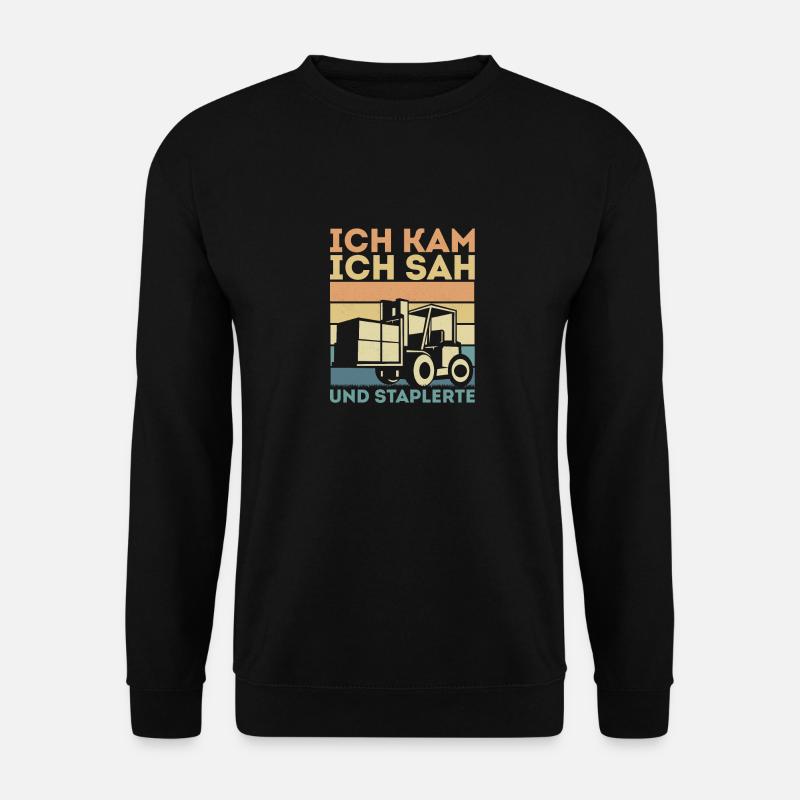 Gabelstaplerfahrer Lagerist Lagerarbeiter - Unisex Pullover - Schwarz