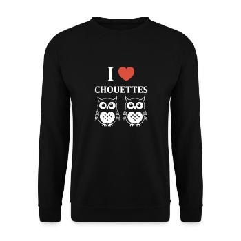 Netter Humor - Unisex Pullover - Schwarz - Vorne - Alina (178cm) & Michal (187cm)