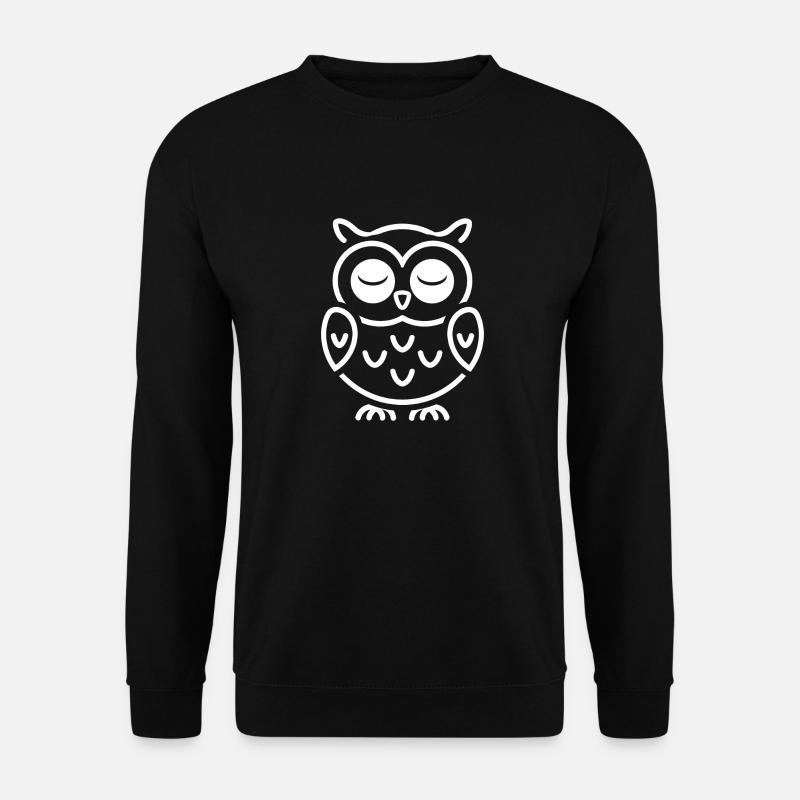 Eule - Unisex Pullover - Schwarz
