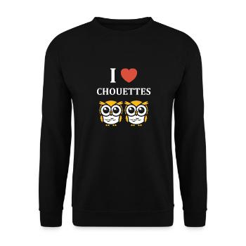Netter Humor - Unisex Pullover - Schwarz - Vorne - Alina (178cm) & Michal (187cm)