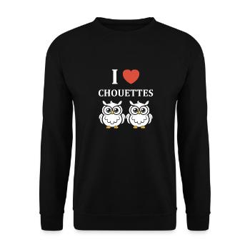 Netter Humor - Unisex Pullover - Schwarz - Vorne - Alina (178cm) & Michal (187cm)