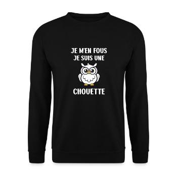 Netter Humor - Unisex Pullover - Schwarz - Vorne - Alina (178cm) & Michal (187cm)