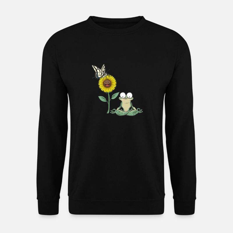 Frosch Frösche Kröte Amphibie - Unisex Pullover - Schwarz