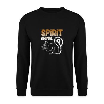 Spirit Animal Squirrel Chipmunks Rodent Animal Pun - Unisex Sweatshirt - black - Front - Alina (178cm) & Michal (187cm)