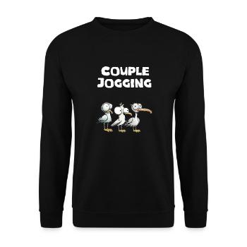 Jogging en couple - Sweat-shirt Unisexe - noir - Devant - Alina (178cm) & Michal (187cm)