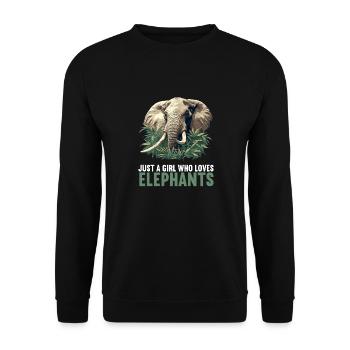 Elefanten Elefant - Unisex Pullover - Schwarz - Vorne - Alina (178cm) & Michal (187cm)