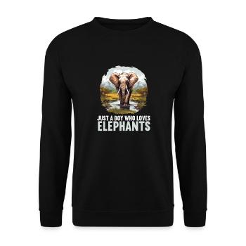 Elefanten Elefant - Unisex Pullover - Schwarz - Vorne - Alina (178cm) & Michal (187cm)
