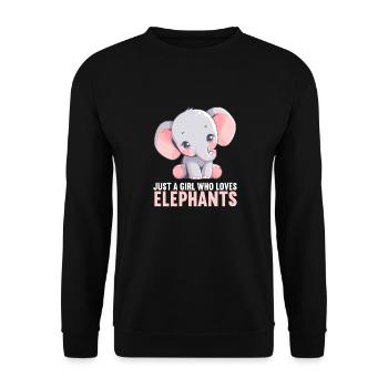 Elefanten Elefant - Unisex Pullover - Schwarz - Vorne - Alina (178cm) & Michal (187cm)