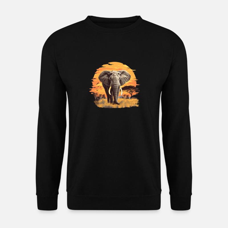 Elefanten Elefant - Unisex Pullover - Schwarz