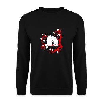 Squirrels In Love On A Tree Funny Chipmunks Animal - Unisex Sweatshirt - black - Front - Alina (178cm) & Michal (187cm)