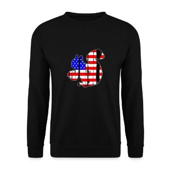 USA American Flag Squirrel Chipmunks Animal Lover - Unisex Sweatshirt - black - Front - Alina (178cm) & Michal (187cm)