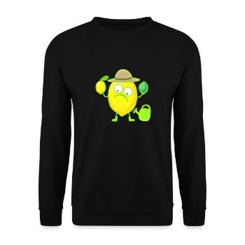 Lemon Lemon Lemon Gardener Farmer Garden - Unisex Sweatshirt - black - Front - Alina (178cm) & Michal (187cm)
