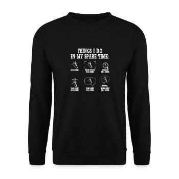 Bullenreiter Rodeo Western Cowboy Bull Riding - Unisex Pullover - Schwarz - Vorne - Alina (178cm) & Michal (187cm)