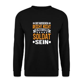 Soldier - Unisex Sweatshirt - black - Front - Alina (178cm) & Michal (187cm)